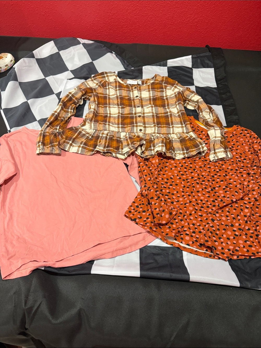 3 Kids Orange/Tan shirts size 16